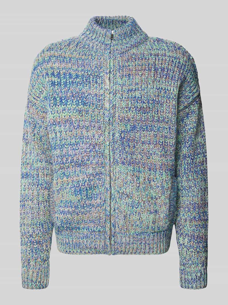 Kurtka o kroju relaxed fit z dzianiny z mieszanki bawełny i wełny z dodatkiem wiskozy model ‘UN-WASTED’