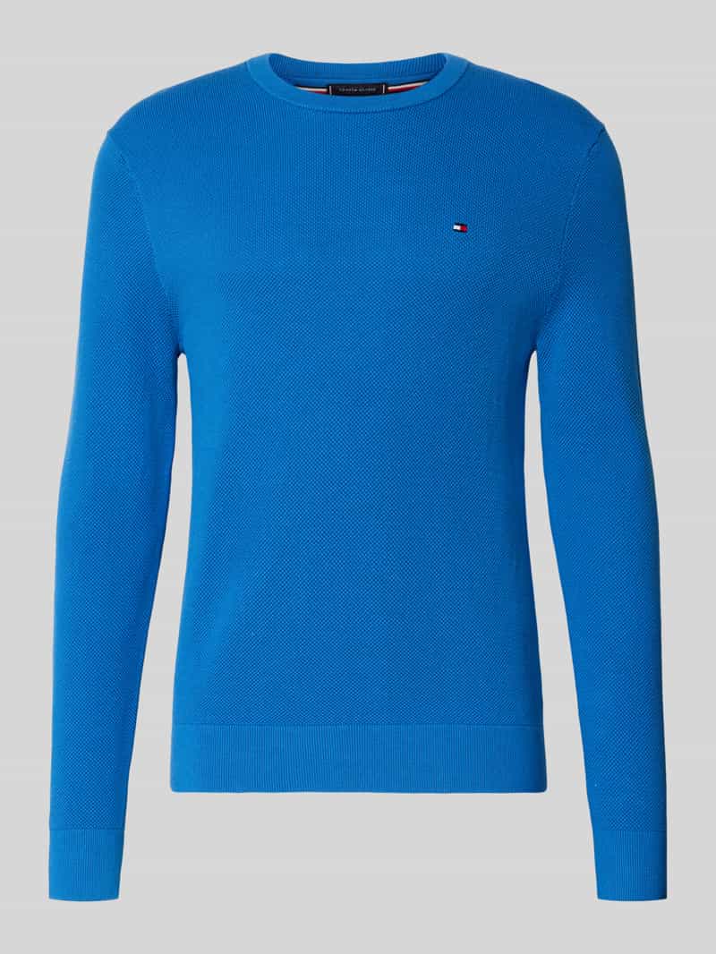 Sweter z dzianiny o kroju regular fit z czystej bawełny