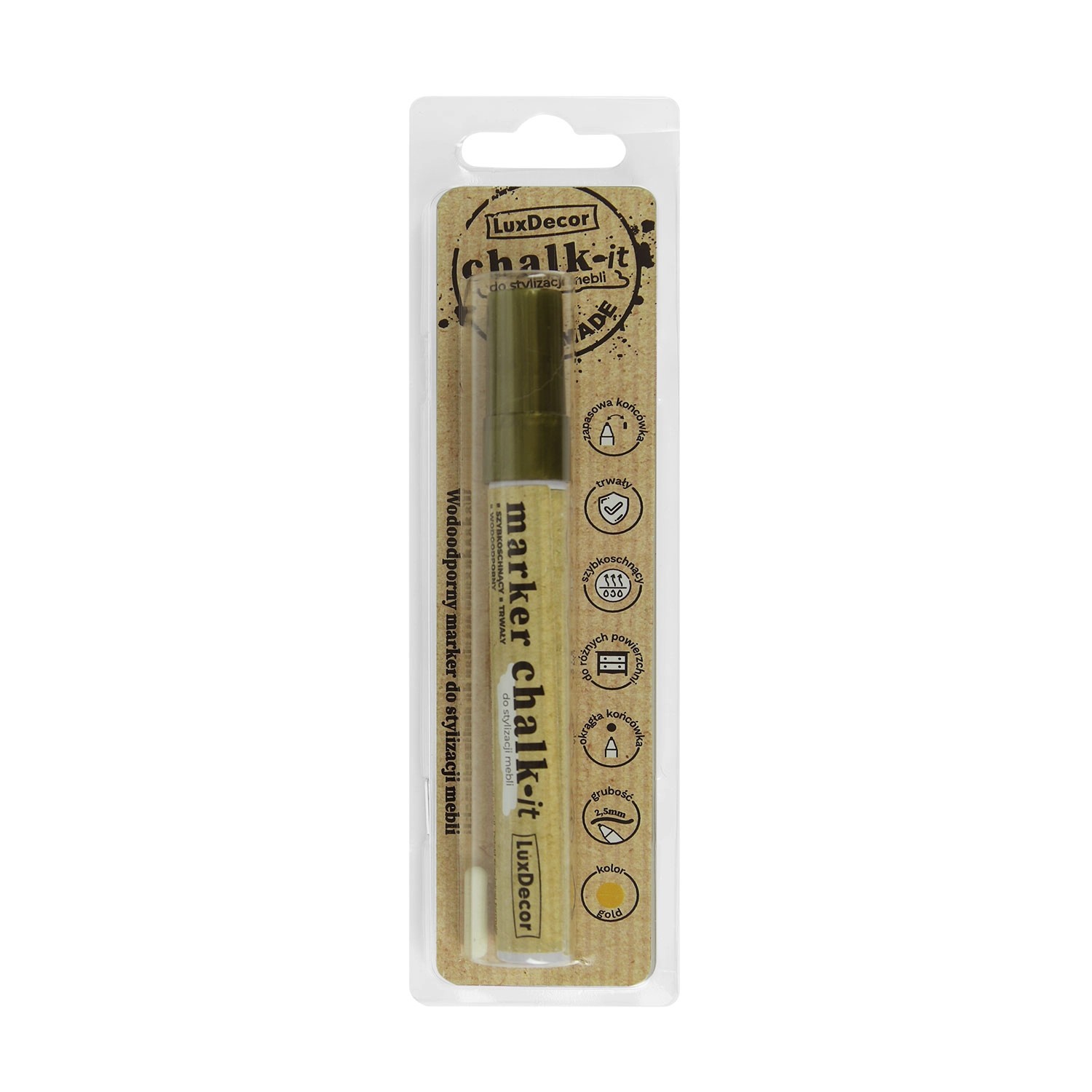 LuxDecor Marker olejowy Chalk-it złoty 10ml