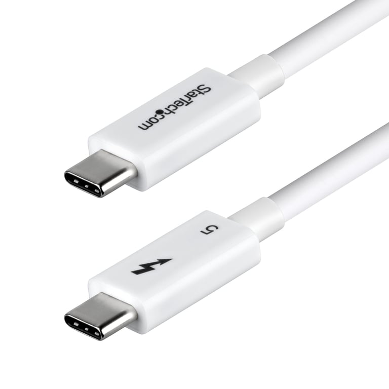 StarTech TBLT5MM50CM240WWH kabel Thunderbolt 0,5 m 120 Gbit/s Biały