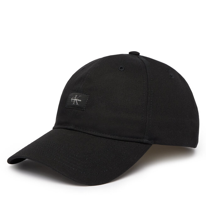 Czapka z daszkiem Calvin Klein Monologo Woven Patch Bb Cap LV04D5077G Czarny