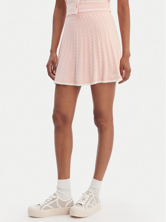 Guess Spódnica mini V6RD07 Z4652 Różowy Regular Fit