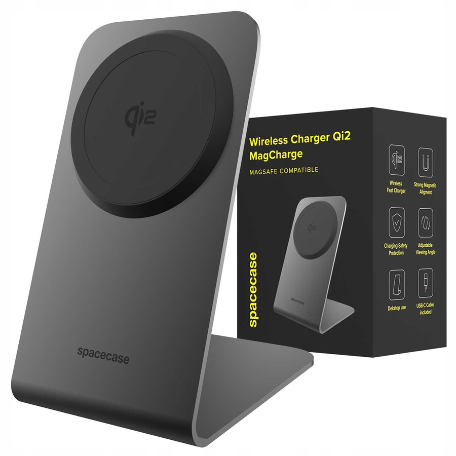 Spacecase Ładowarka indukcyjna Wireless Charger MagCharge Qi2 WM13B space gray