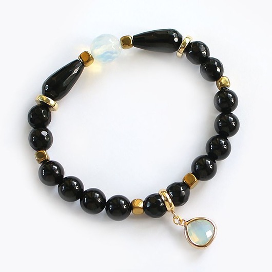 Stabilność i ochrona - Onyks Turmalin czarny hematyt