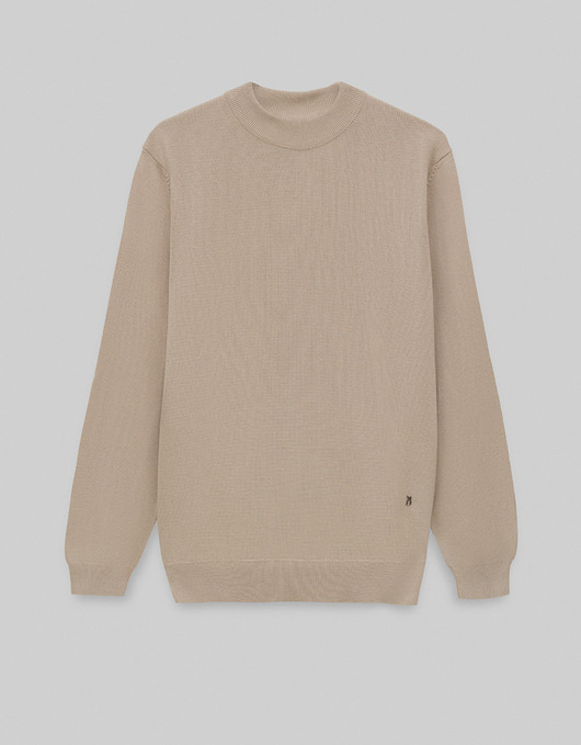 Sweter męski grottole półgolf beżowy