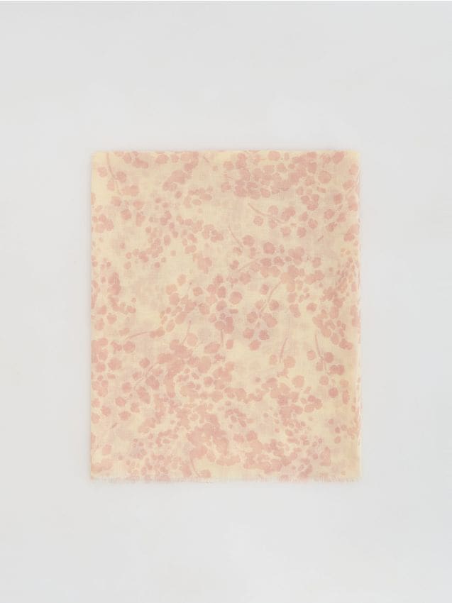 Reserved - Wzorzysty szal - brudny róż