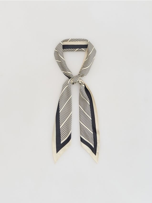 Reserved - Wzorzysta apaszka - czarny