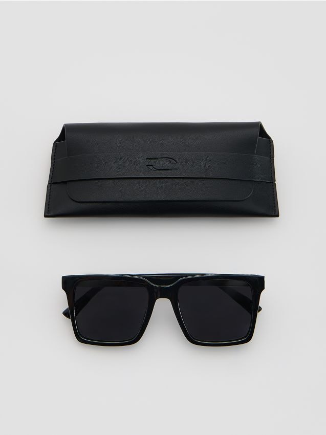 Reserved - Okulary przeciwsłoneczne z etui - czarny