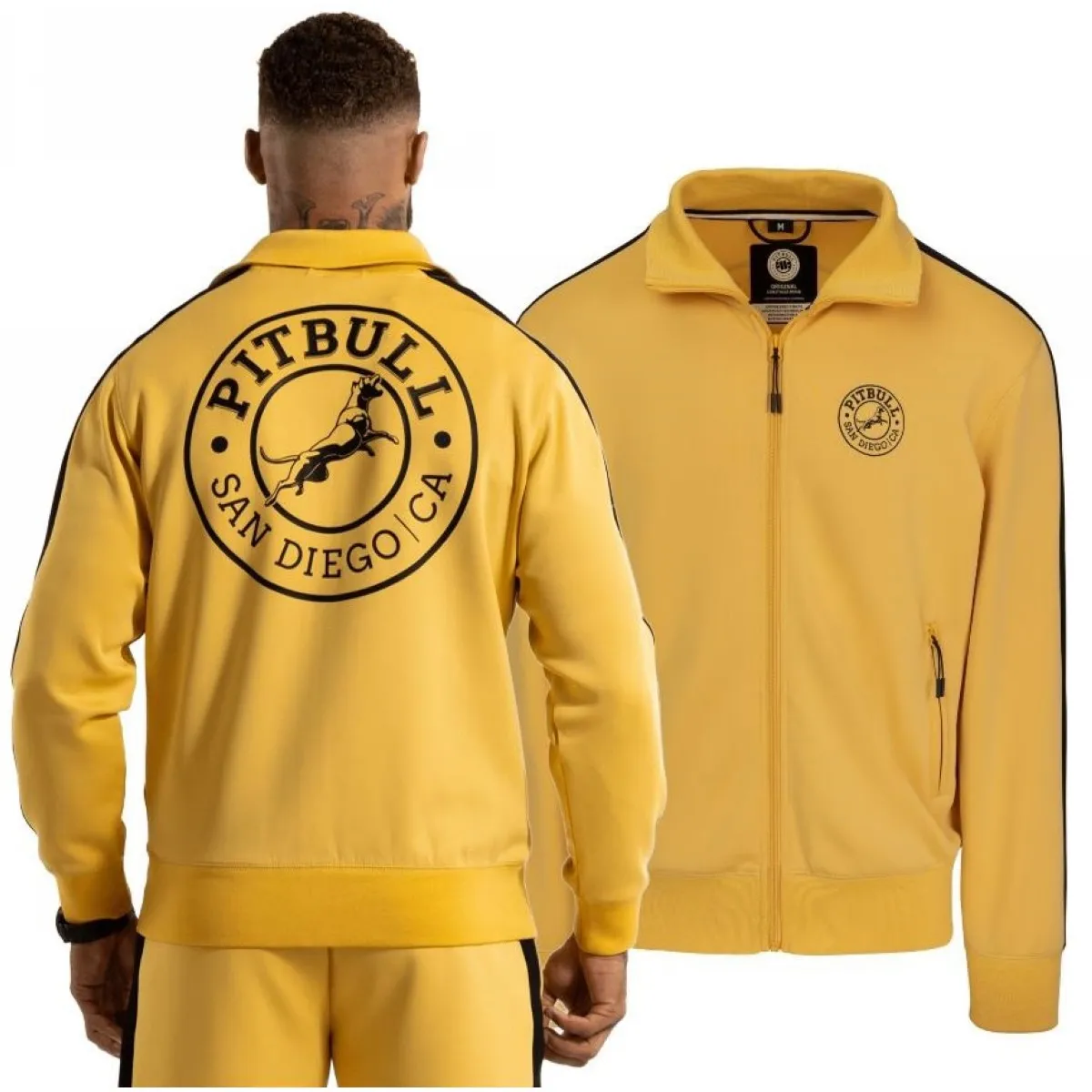 Bluza rozpinana PITBULL Oldschool Polly-Elastane San Diego CA '25 - Żółta S
