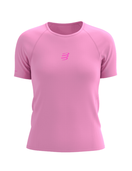 COMPRESSPORT Koszulka biegowa damska TRAIL RACING SS T-SHIRT begonia