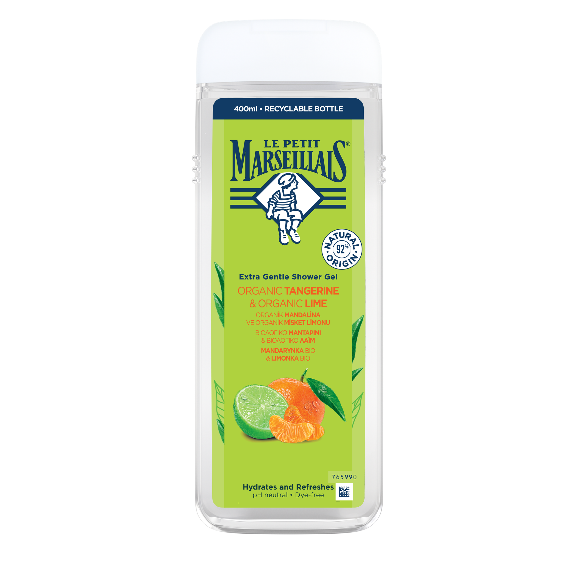 Le Petit Marseillais Żel pod Prysznic Mandarynka Bio & Limonka Bio 400ml