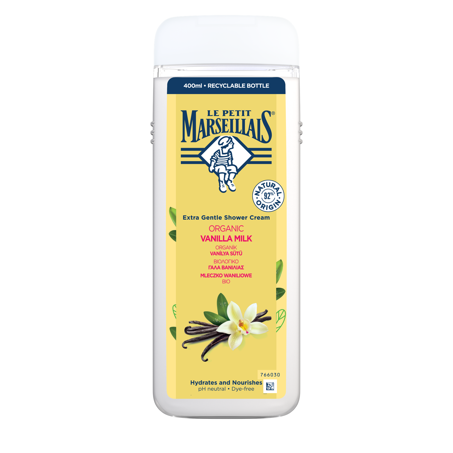 Le Petit Marseillais Kremowy Żel pod Prysznic Mleko Waniliowe Bio 400ml