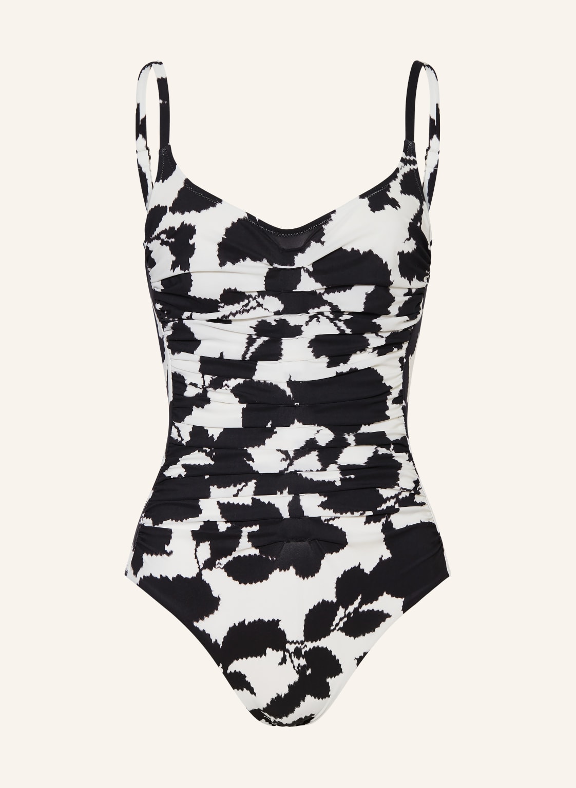 Maryan Mehlhorn Kostium Kąpielowy Z Fiszbinami Florascape schwarz