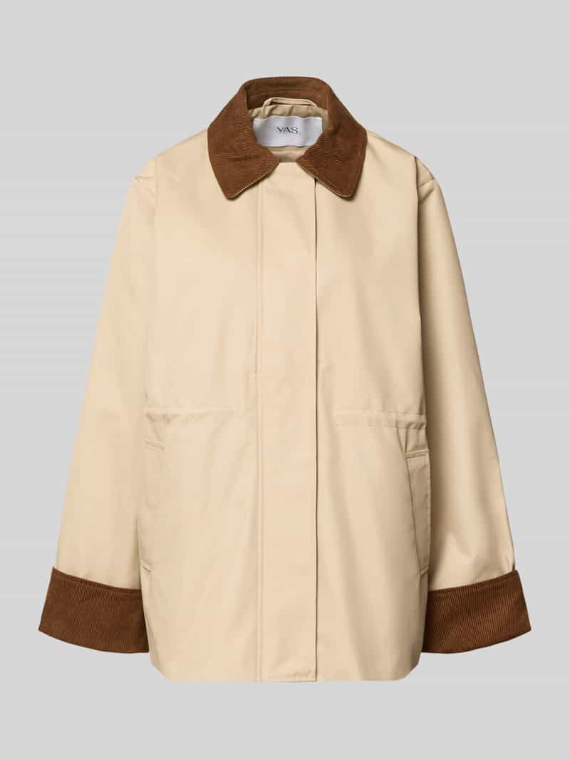 Parka z wykładanym kołnierzem i wpuszczanymi kieszeniami model ‘ANCA’