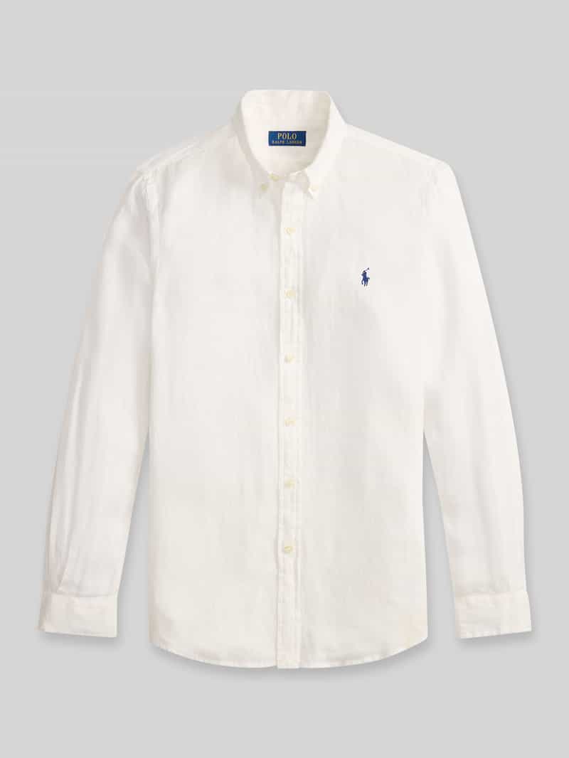 Koszula casualowa o kroju slim fit z czystego lnu