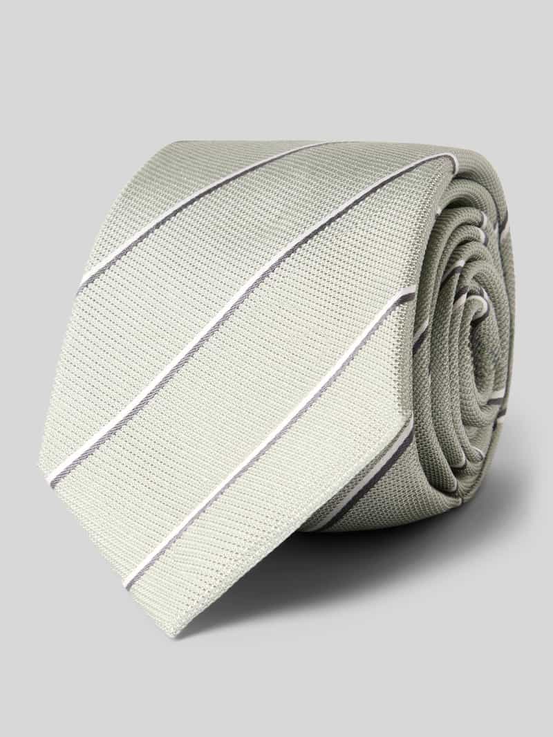 Krawat z czystego jedwabiu z haftem na całej powierzchni (7,5 cm)