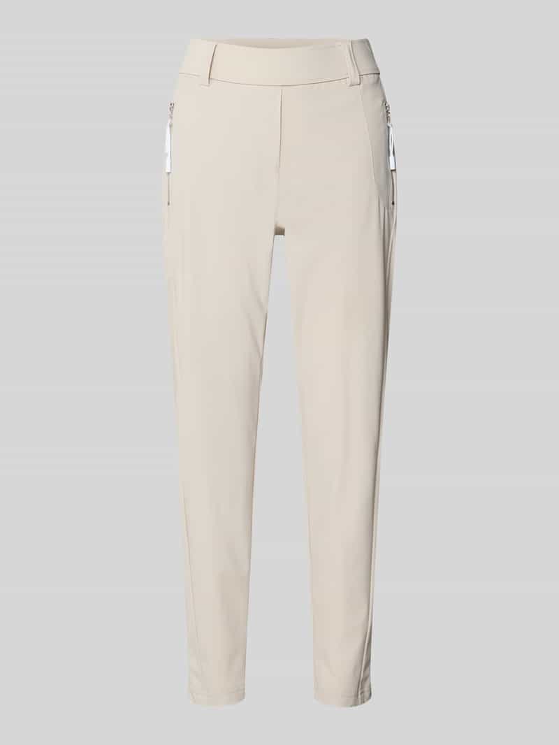 Spodnie materiałowe o dł. 7/8 z dodatkiem streczu model ‘NATINA’