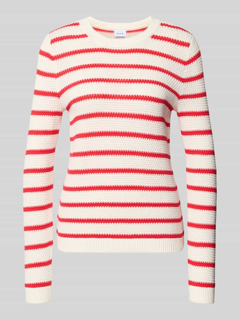 Sweter z dzianiny z okrągłym dekoltem model ‘DALO’