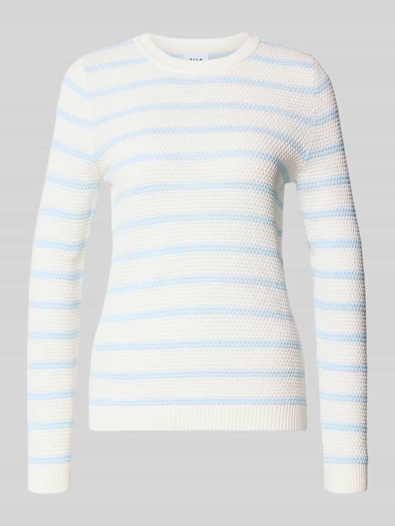 Sweter z dzianiny z okrągłym dekoltem model ‘DALO’