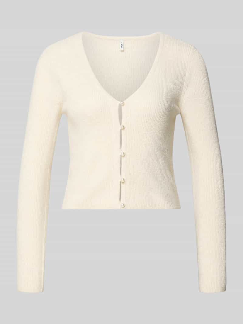 Kurtka z dzianiny o kroju regular fit z guzikami z imitacji pereł model ‘RICA LIFE’