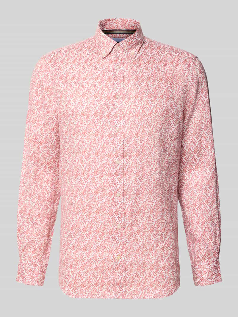 Koszula lniana o kroju slim fit z czystego lnu