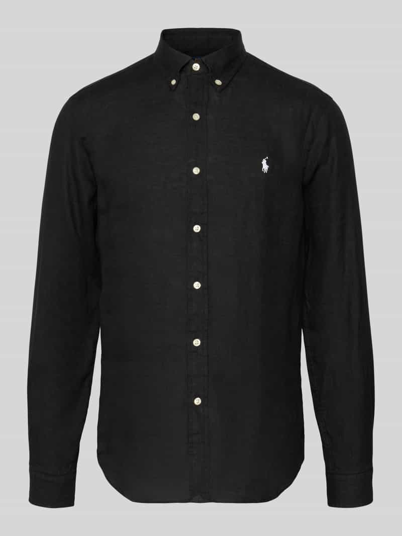 Koszula casualowa o kroju slim fit z czystego lnu