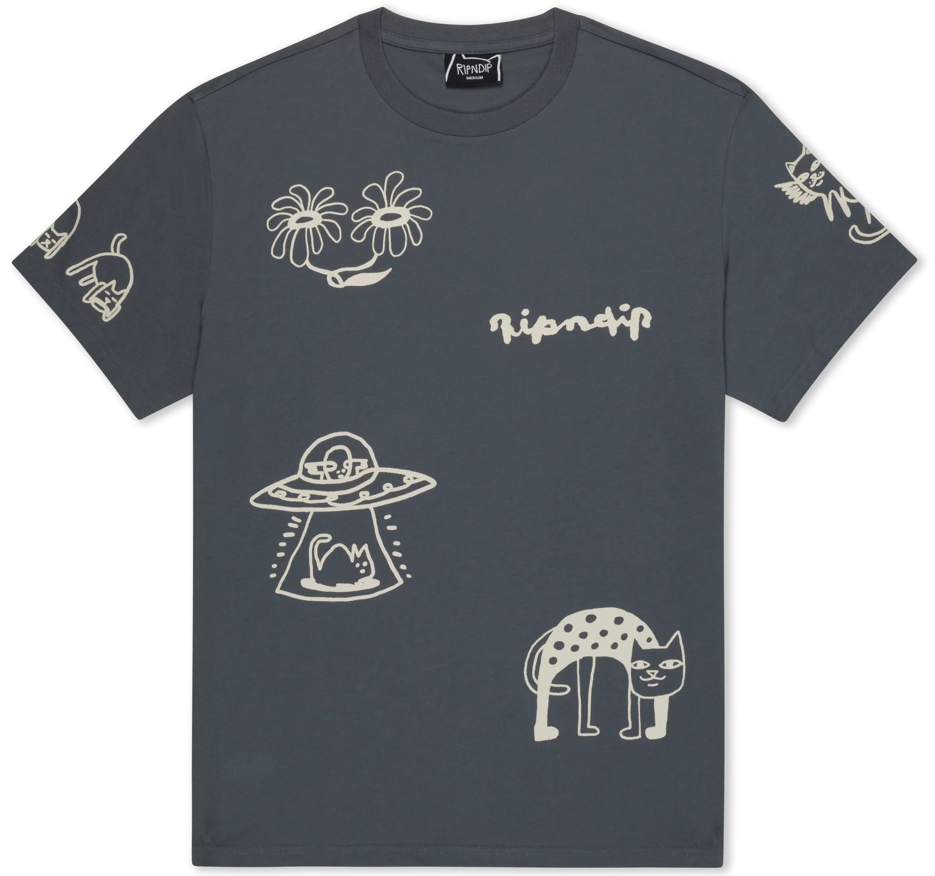 t-shirt RIPNDIP BLONDED TEE CHARCOAL