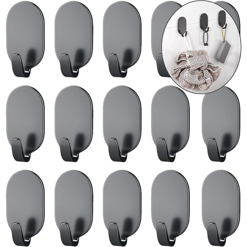 15-częściowe samoprzylepne haczyki ścienne do łazienki (maks 20 kg), wieszak na ubrania montowany na ścianie bez wiercenia, wieszak na ręczniki, wies