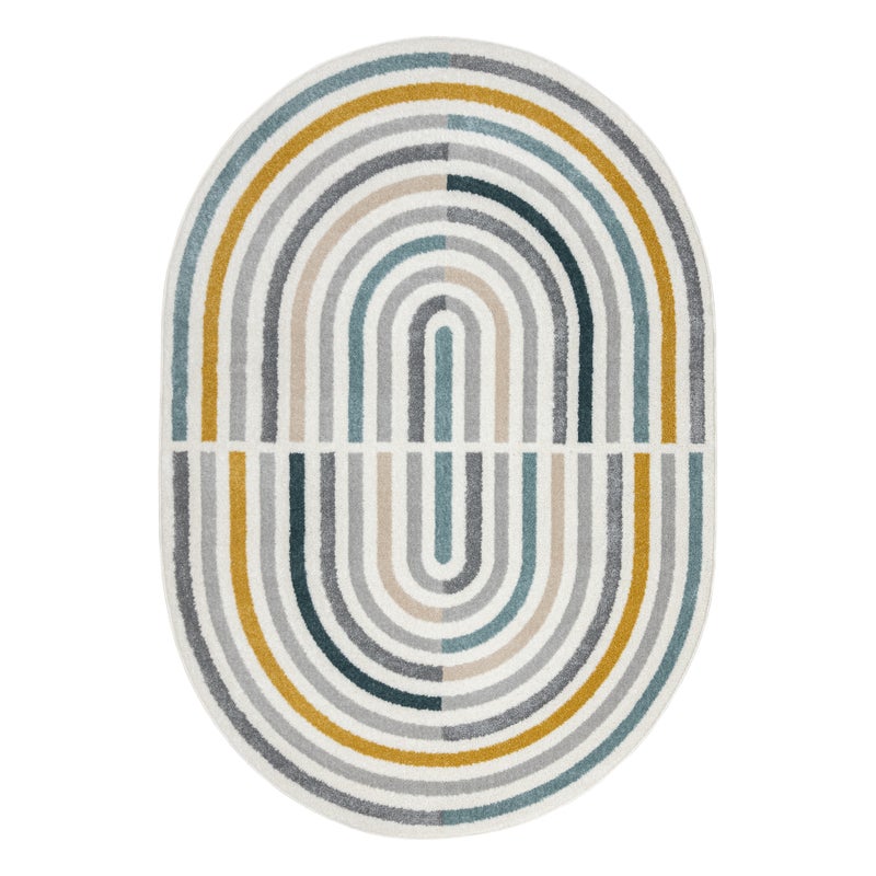 Dywan FUSION 5711 biały / ciemny zielony Shape - Geometryczny, nowoczesny, abstrakcyjny, nieregularny 160x220 cm