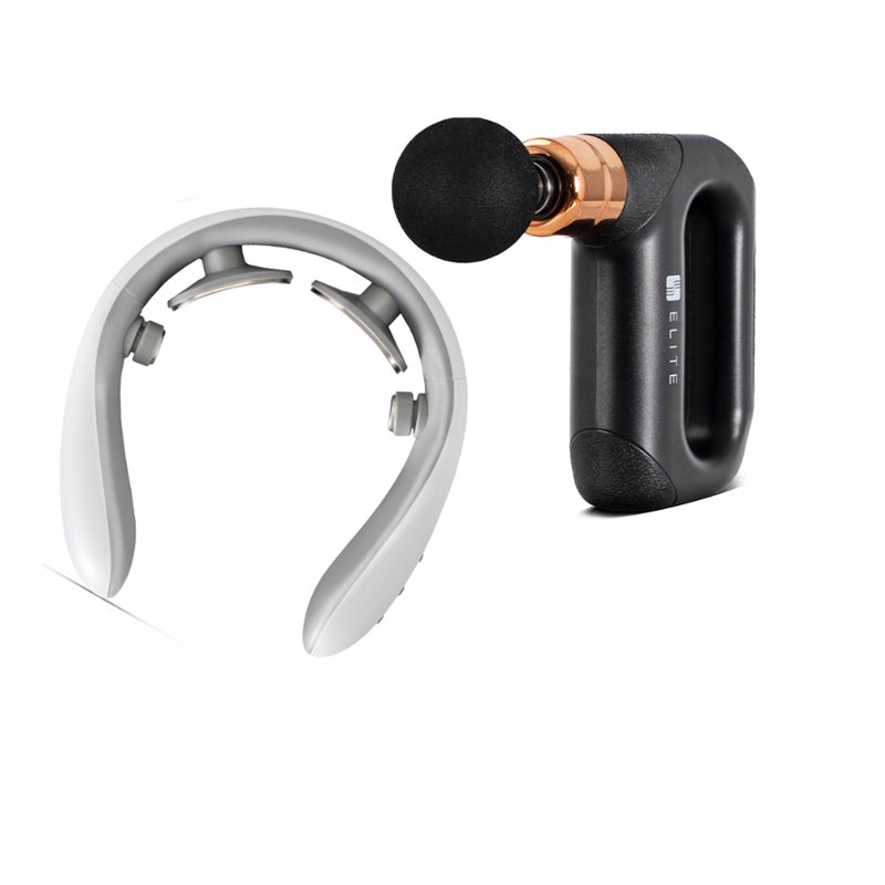 Zestaw Pistolet Masujący Mały Do Ciała+ Masażer Do Karku Szyi Prądy TENS