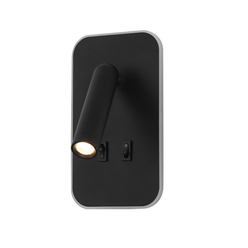 Kinkiet DORIA LED 8W Ciepła biel 559lm czarny wym: 18,5x13x10,5 cm IP20 Italux