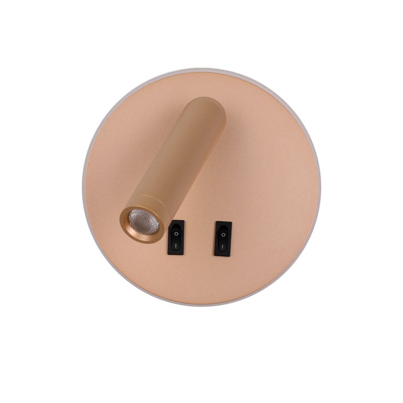 Kinkiet FURLA LED 8W Ciepła biel 516lm złoty wym: 14,5x14,5x13 cm IP20 Italux