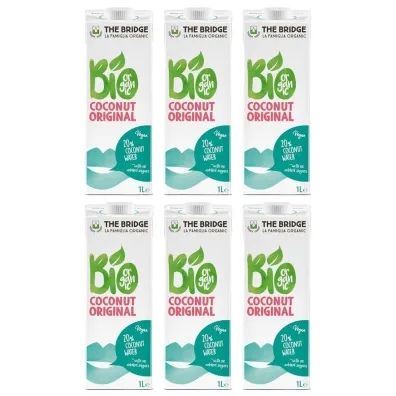 The Bridge Napój kokosowy original bez glutenu Zestaw 6 x 1 L Bio