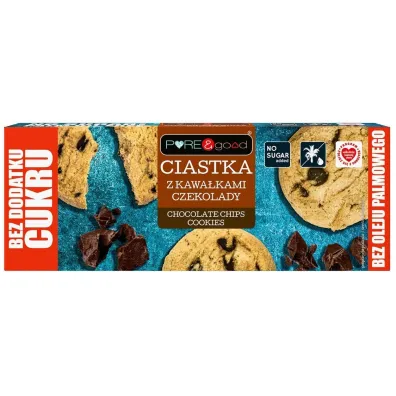 Pure&Good Ciastka z czekoladą 135 g - słodycze lub przekąska