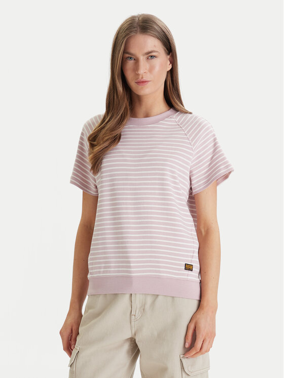 G-Star Raw T-Shirt D24512-D979 Fioletowy Regular Fit