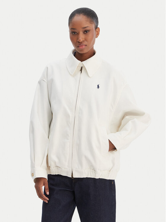 Polo Ralph Lauren Kurtka przejściowa 211A96311001 Écru Oversize
