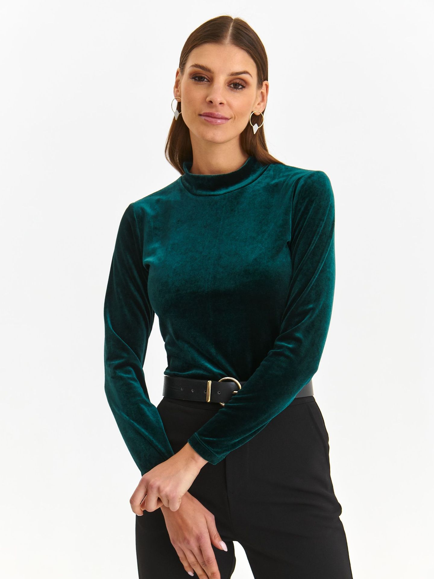 Golfy damskie zielony - SGO0263ZI golf długi rękaw - TOP SECRET - Odzieżowy sklep internetowy TOP SECRET