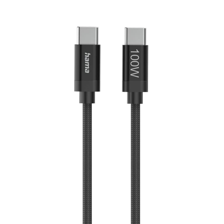 Hama Fabric kabel USB USB 2.0 1,5 m USB C Czarny