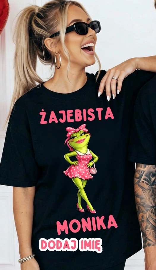 Personalizowana damska koszulka z imieniem - ŻAJEBISTA