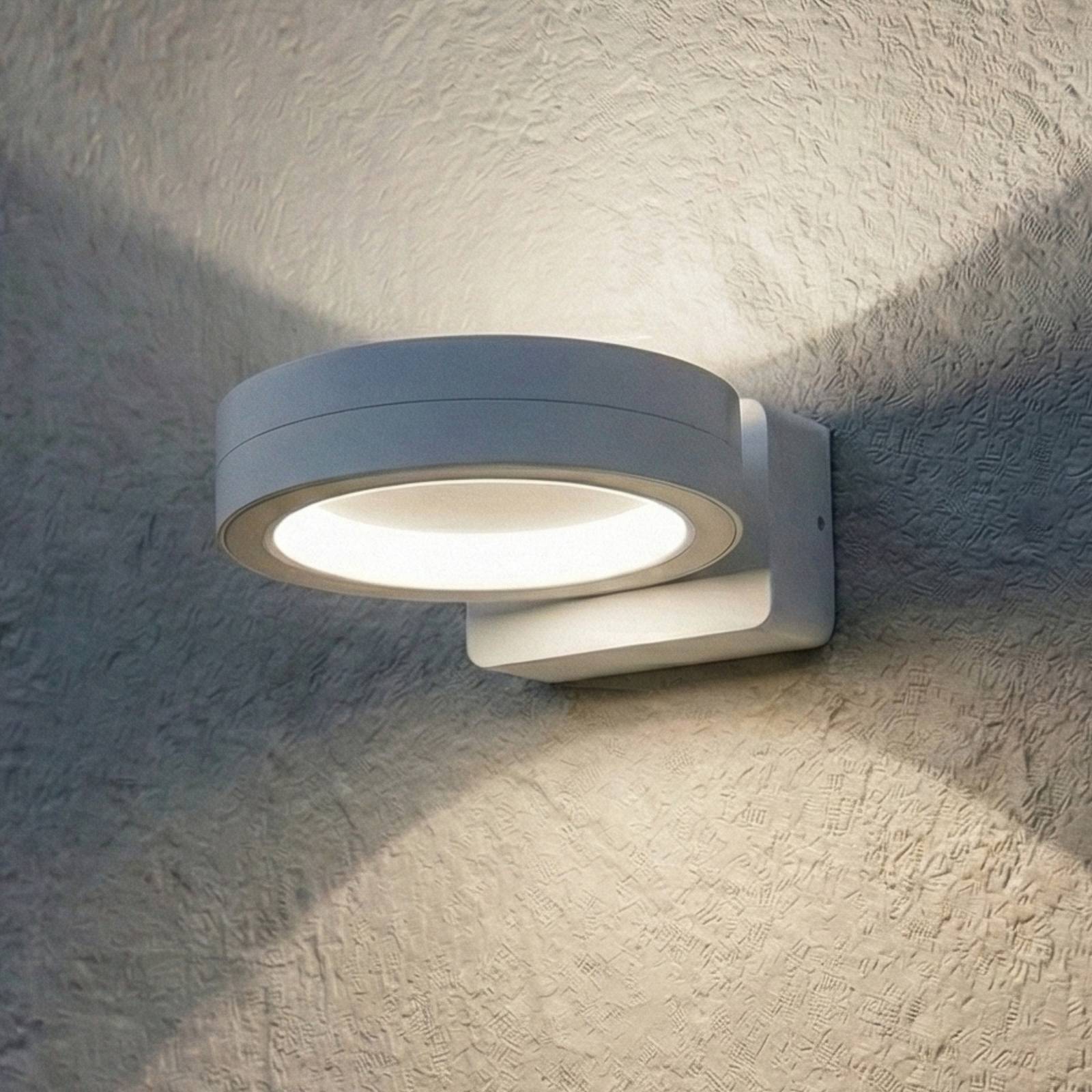 Kinkiet zewnętrzny LED Selviro Lindby, biały / opal, aluminium, nowoczesny