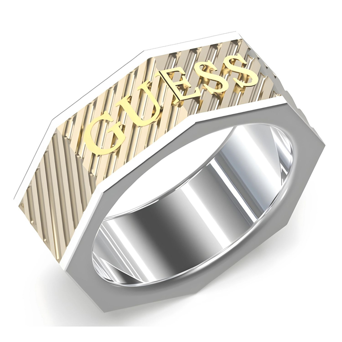 Biżuteria GUESS JUMR03030JWYG. Pierścionek, Kolor złoty. Mężczyzna.