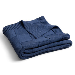 BabyMatex Kocyk dziecięcy 80x100 Square Checks niebieski kratka bawełniany