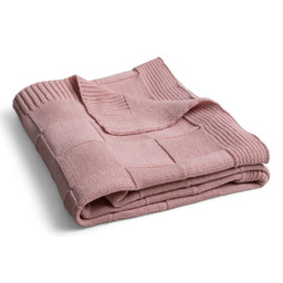 BabyMatex Kocyk dziecięcy 80x100 Square Checks różowy kratka bawełniany