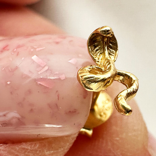 Srebrne pozłacane kolczyki węże, sztyfty z wężami, kobra