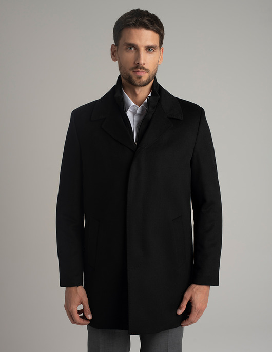 Wełniany płaszcz serre czarny