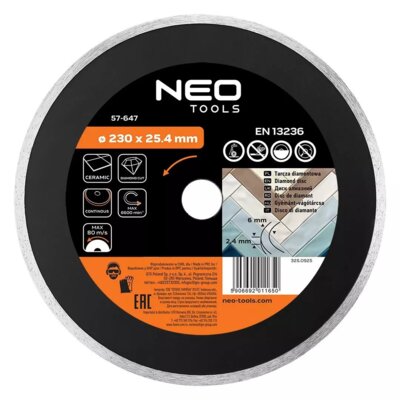 NEO TOOLS Tarcza do cięcia 57-647 230 mm