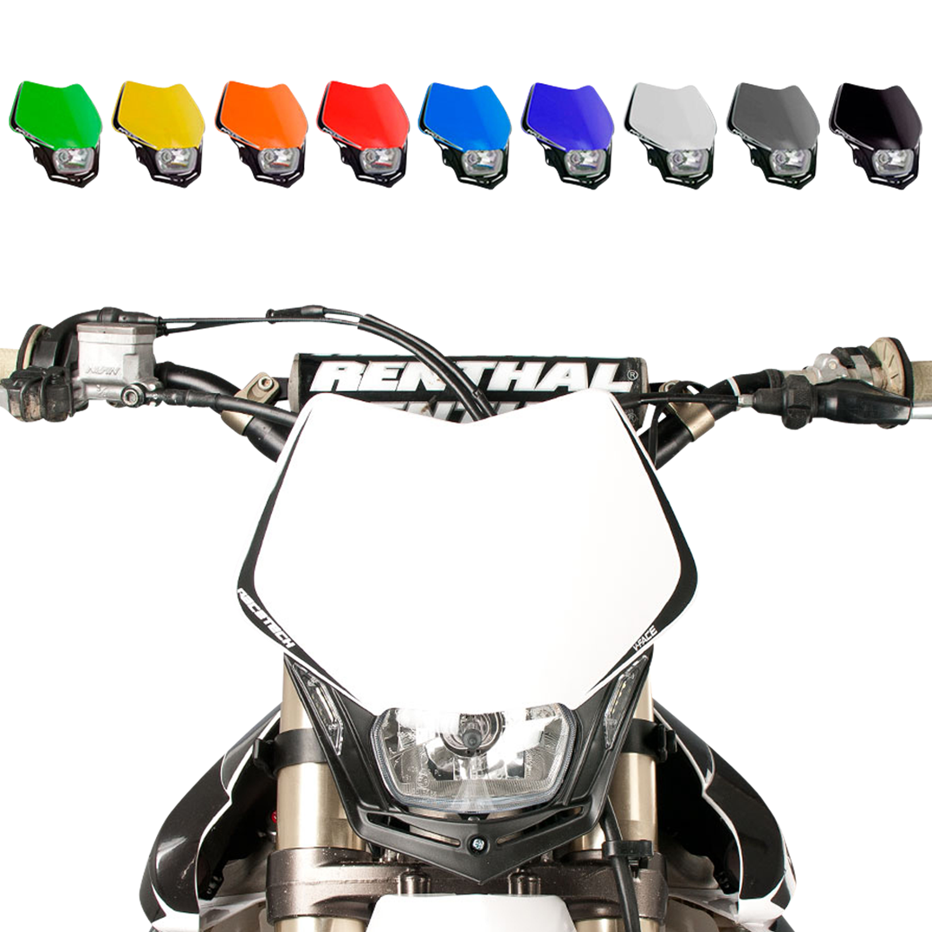 Lampa Przednia Racetech V-Face LED Czerwony