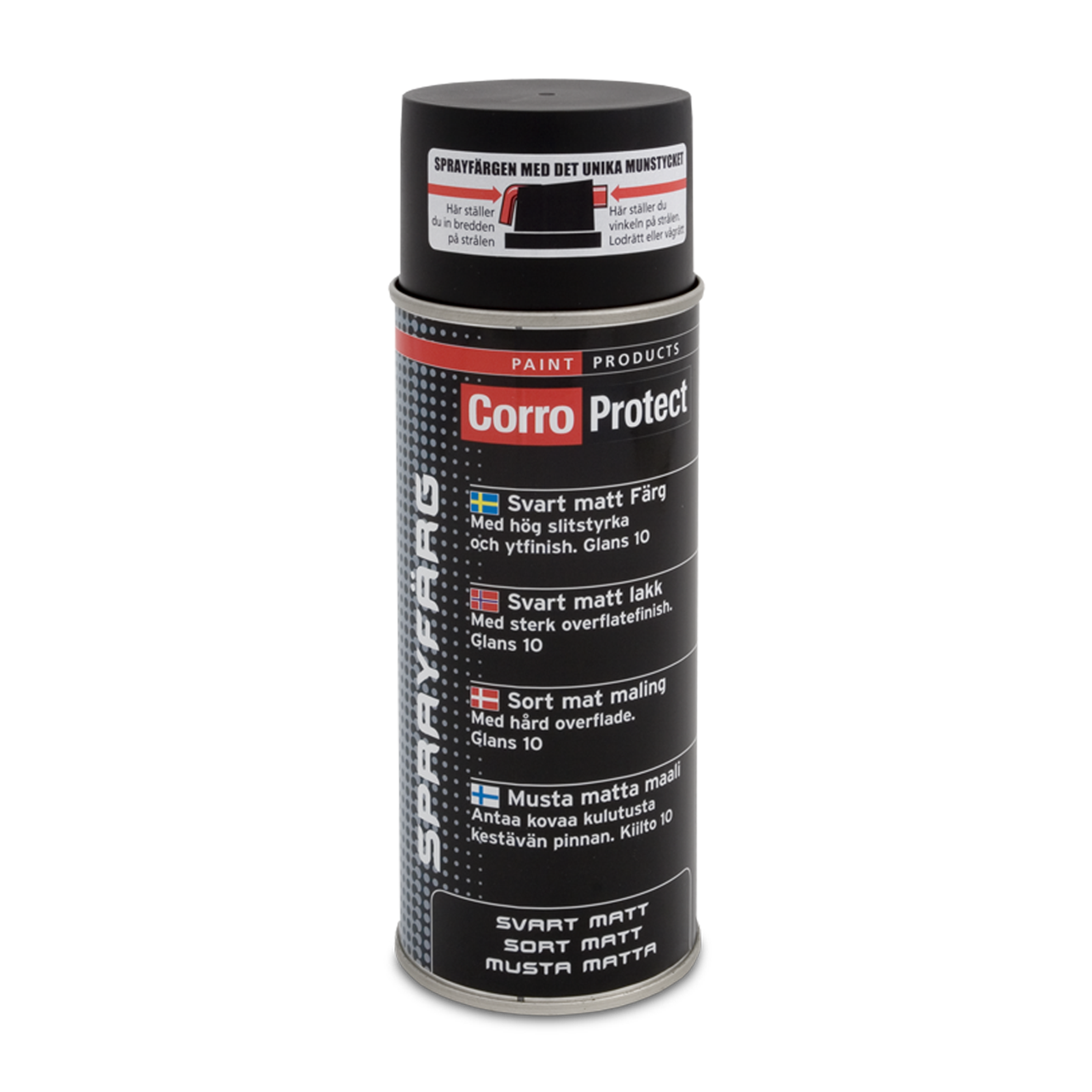 Farba w Sprayu CorroProtect Matowa Czarna 400 ml
