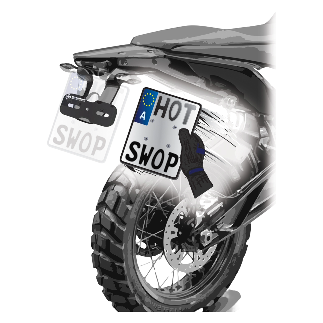 Uchwyt Tablicy Rejestracyjnej HotSwop Performance Parts PRO Basic Zestaw