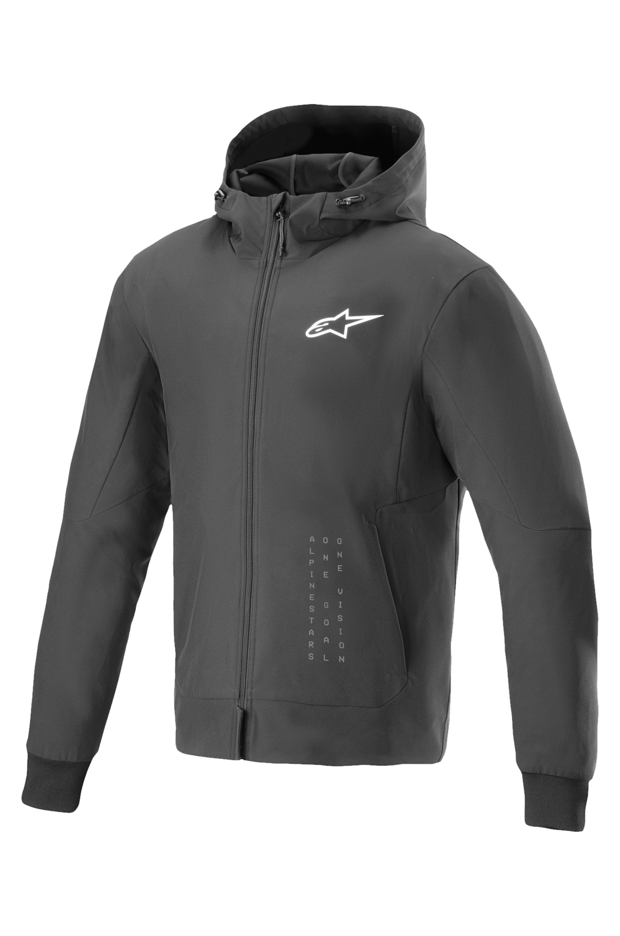 Bluza z Kapturem Alpinestars Radium Tech Czarny/Złamany BiałyS